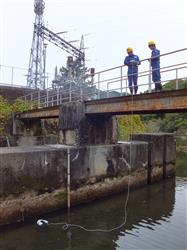 水中ドローンを活用した御岳発電所放水路の定期点検