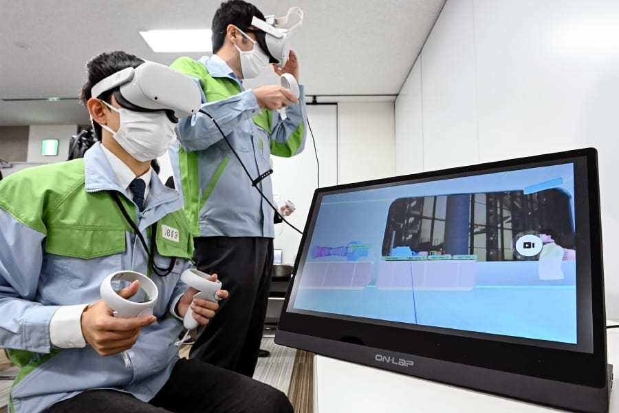 メタバースを活用したＯ＆Ｍのデモが行われた（１０日、千葉県市原市）