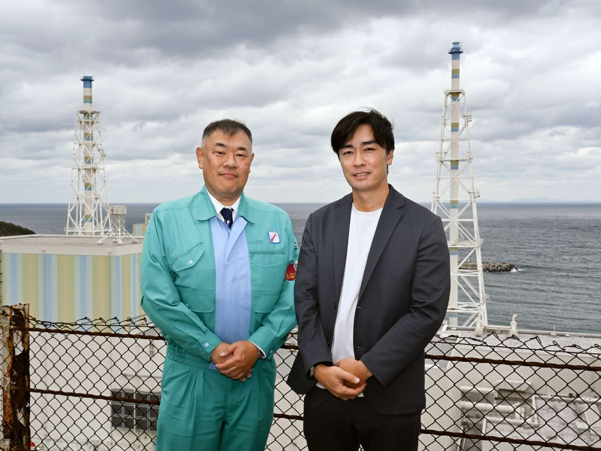 発電所を一望できる高台｜和田毅さん、島根原子力発電所を視察